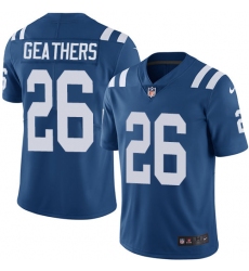 Youth Nike Indianapolis Colts #26 Clayton Geathers Royal Blue Team Color Vapor Untouchable Limited Player NFL Jersey