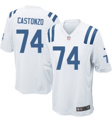Men's Nike Indianapolis Colts #74 Anthony Castonzo Game White NFL Jersey