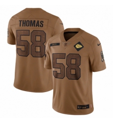 Men's Kansas City Chiefs #58 Derrick Thomas Nike Brown 2023 Salute To Service Retired Player Limited Jersey