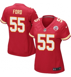 Women's Nike Kansas City Chiefs #55 Dee Ford Game Red Team Color NFL Jersey