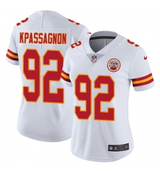 Women's Nike Kansas City Chiefs #92 Tanoh Kpassagnon White Vapor Untouchable Limited Player NFL Jersey