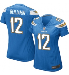 Women's Nike Los Angeles Chargers #12 Travis Benjamin Game Electric Blue Alternate NFL Jersey