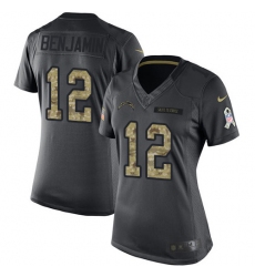 Women's Nike Los Angeles Chargers #12 Travis Benjamin Limited Black 2016 Salute to Service NFL Jersey