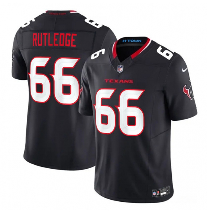 Men's Houston Texans #66 Keylan Rutledge Navy 2nd Alternate 2026 F.U.S.E. Vapor Limited Football Stitched Jersey