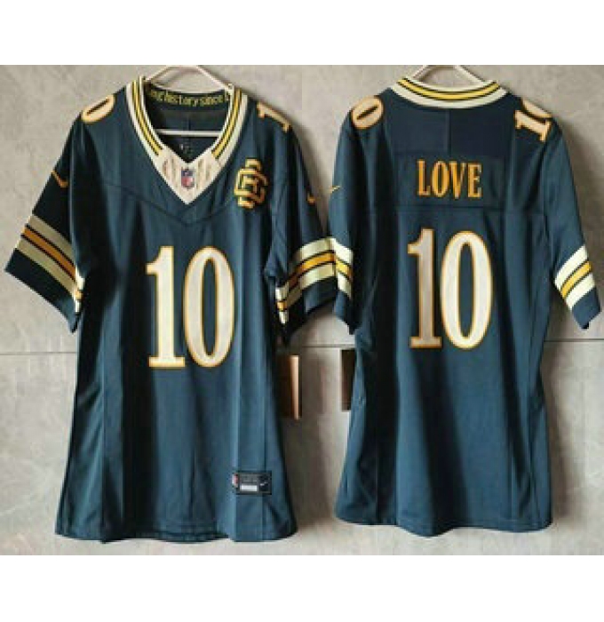 Women's Green Bay Packers #10 Jordan Love Green 2026 FUSE Rivalries Collection Limited Stitched Jersey