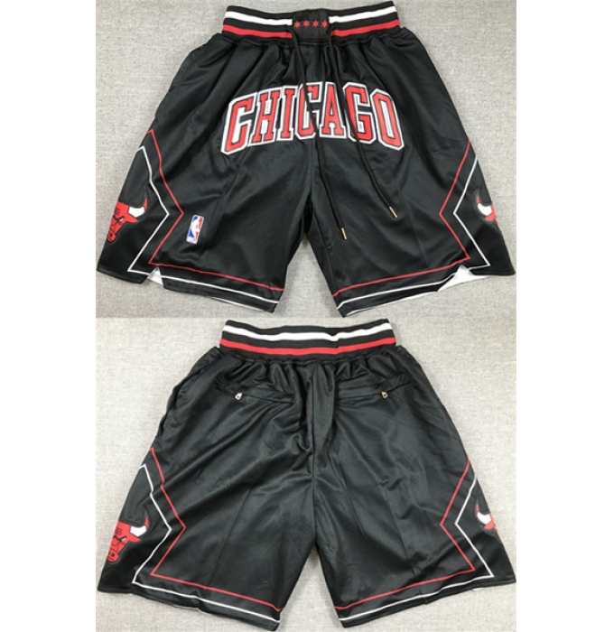 Men's Chicago Bulls Black Shorts (Run Small) 001
