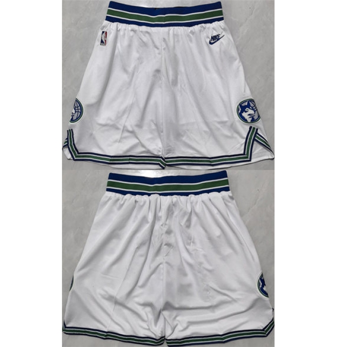 Men's Minnesota Timberwolves White 2025 Shorts (Run Small)