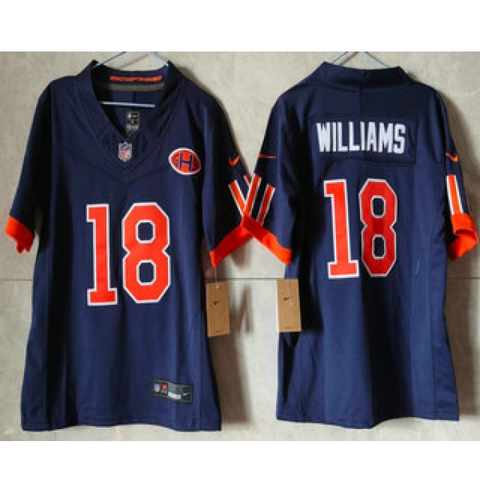 Women's Chicago Bears #18 Caleb Williams Navy 2026 FUSE Rivalries Collection Limited Stitched Jersey