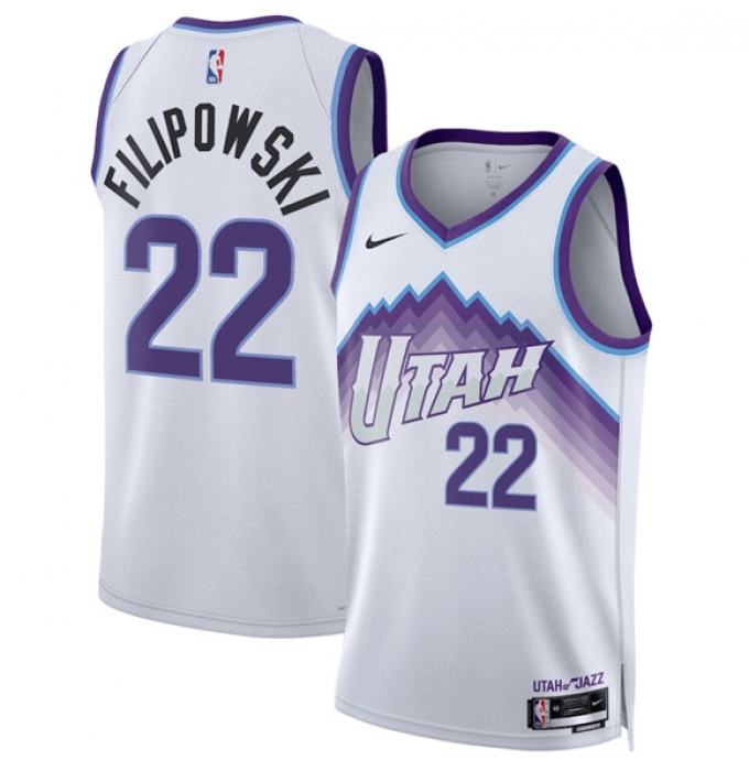 Men's Utah Jazz #22 Kyle Filipowski White 2025 Association Edition Stitched Basketball Jersey