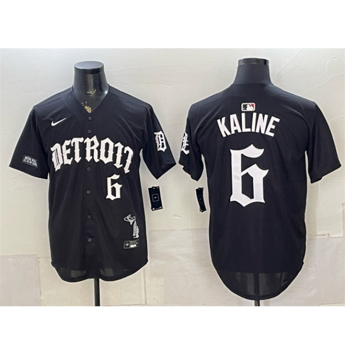 Men's Detroit Tigers #6 Al Kaline 2026 Black 'Motor Gothic Edition' Vapor Premier Limited Stitched Baseball Jersey