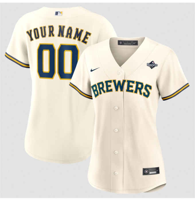 Women's Milwaukee Brewers Active Player Custom Cream 2026 World Series Limited Stitched Baseball Jersey(Run Small)
